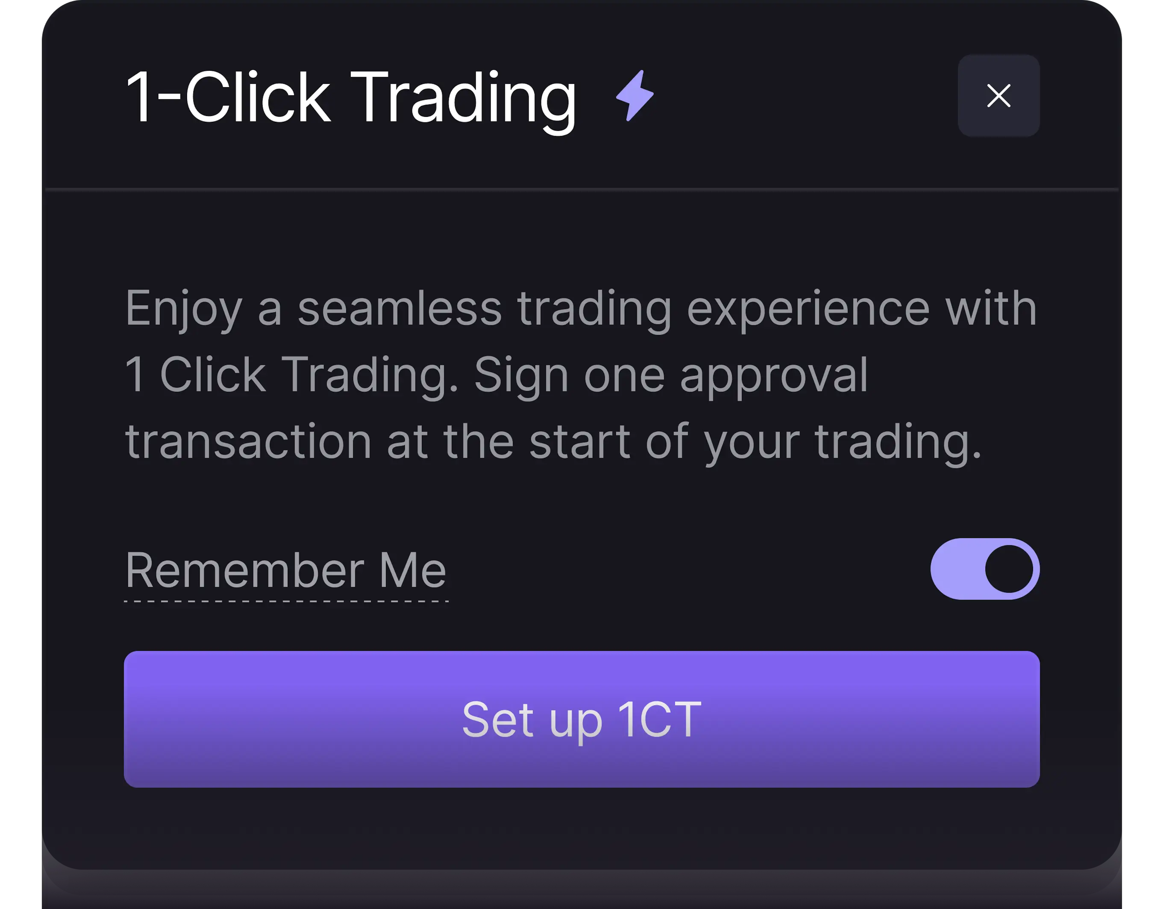 One-Click Trading